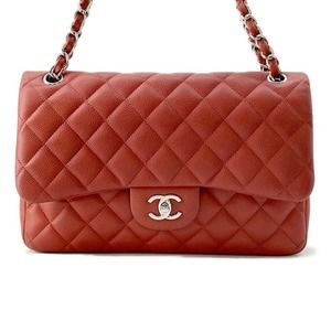 Chanel Matelasse 30 Caviar Skin Coco Mark Chain Shoulder Bag Red